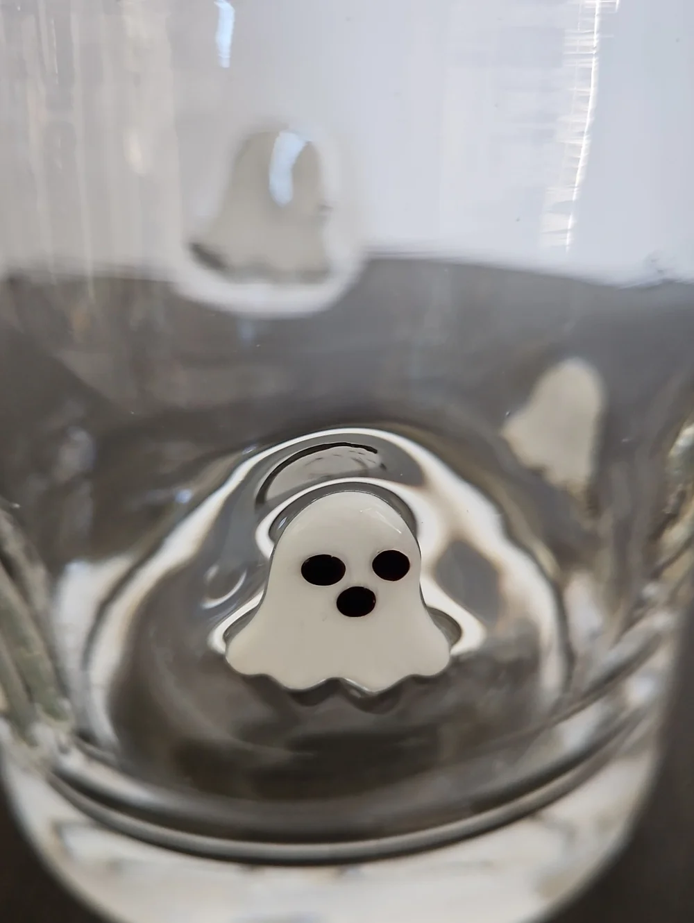 Crate & Barrel Halloween Ghost Icon 15-Oz. Double Old Fashion Glass - 1 Glass